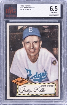 1952 Topps Black Back #1A Andy Pafko - BVG EX-MT+ 6.5